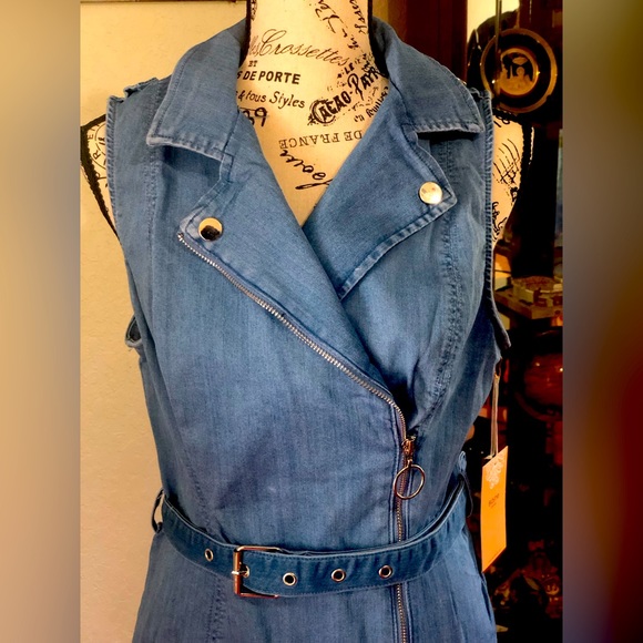 NWT Sleeveless Blue Jean MIDI Dress - Picture 3 of 5